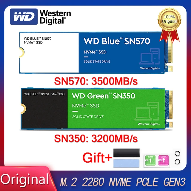 Western Digital 1TB WD Green Internal SSD Solid State Drive & 1TB WD Green  SN350 NVMe Internal SSD Solid State Drive - Gen3 PCIe, QLC, M.2 2280, Up to