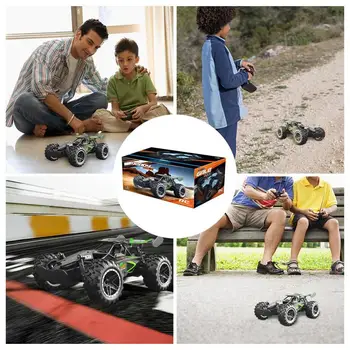 Remote Control Car Off-Road 1:18 RC Car With Anti-Skid Tires Remote Cars All Terrain Remote Control Toys Stunt Car Shockproof 3