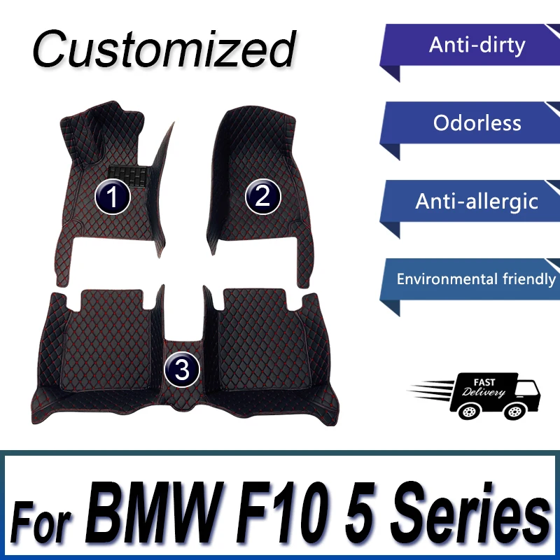 

RHD Car Floor Mats For BMW F10 5 Series 2016 2015 2014 2013 2012 2011 2010 Carpets Custom Foot Pads Auto Accessories Interior