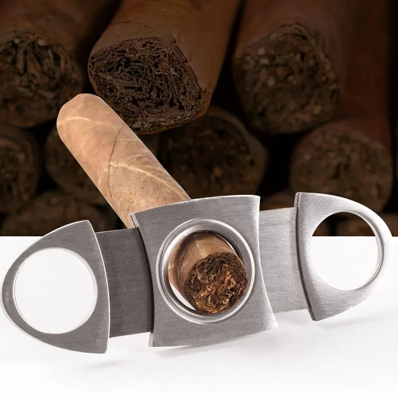 Cigar Cutter Stainless Steel COHIBA Cigar Cutter Metal Classic Guillotine Scissors Gift Puncher Cutting Knife Accessory