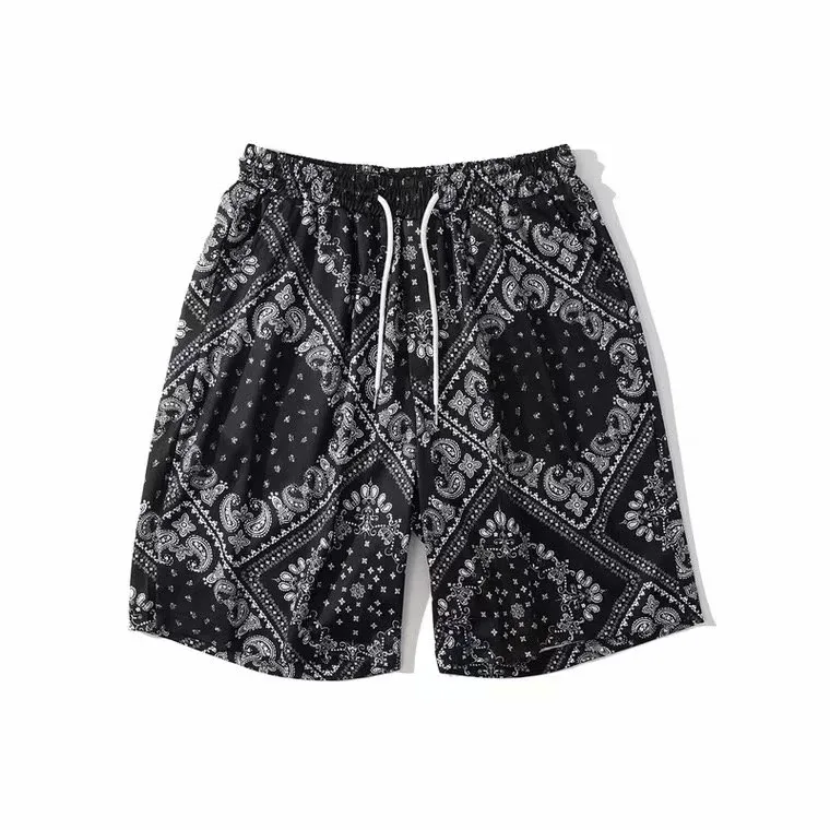 

Shorts for Men's Summer Thin Ice Silk Casual Basketball Pentagram Pants American Trendy Brand Loose and Versatile Pants