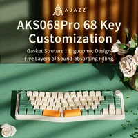 Ajazz AKS068 Pro 68 keys Gaming Mechanical Keyboard RGB Ergonomic Hot-Swapp Bluetooth Wireless Keyboards GASKET for Pc Laptop 1