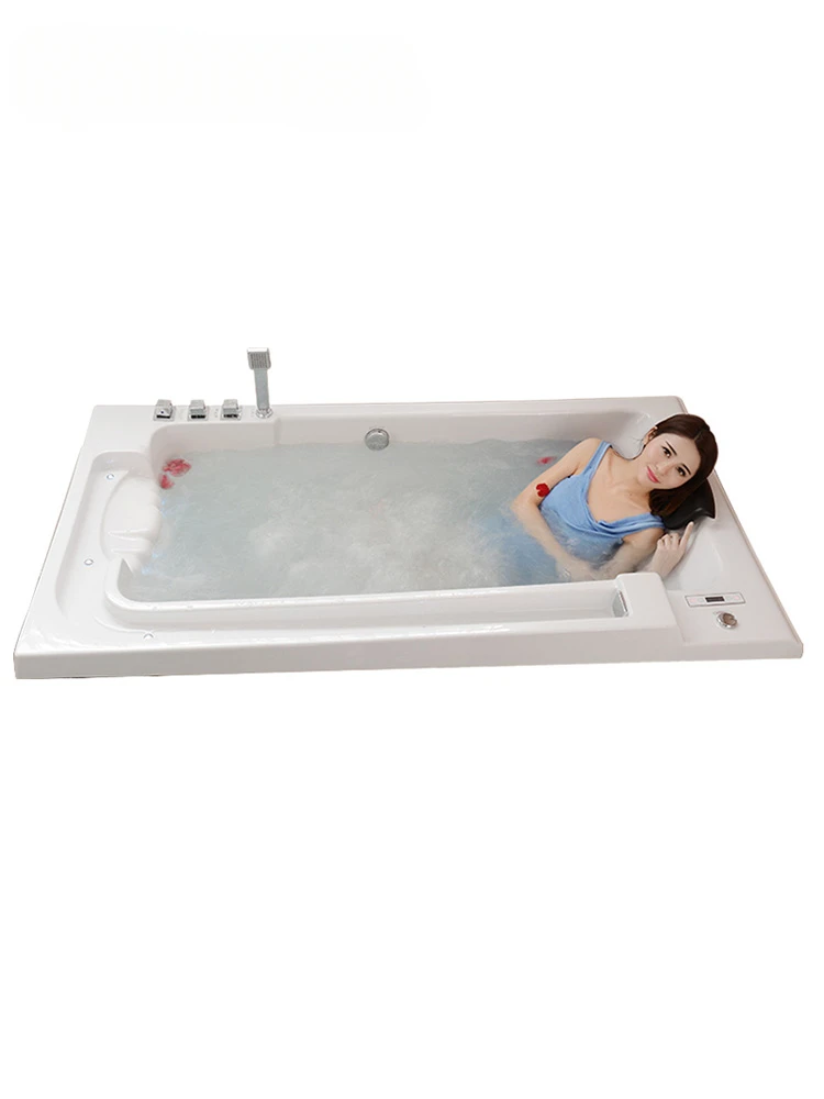 

Embedded jacuzzi household bubble surfing constant temperature heating bath acrylic tub