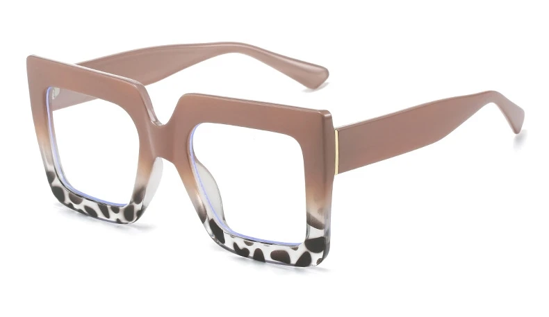 Vibrant Oversized Square Black Eyeglasses with Clear Lenses