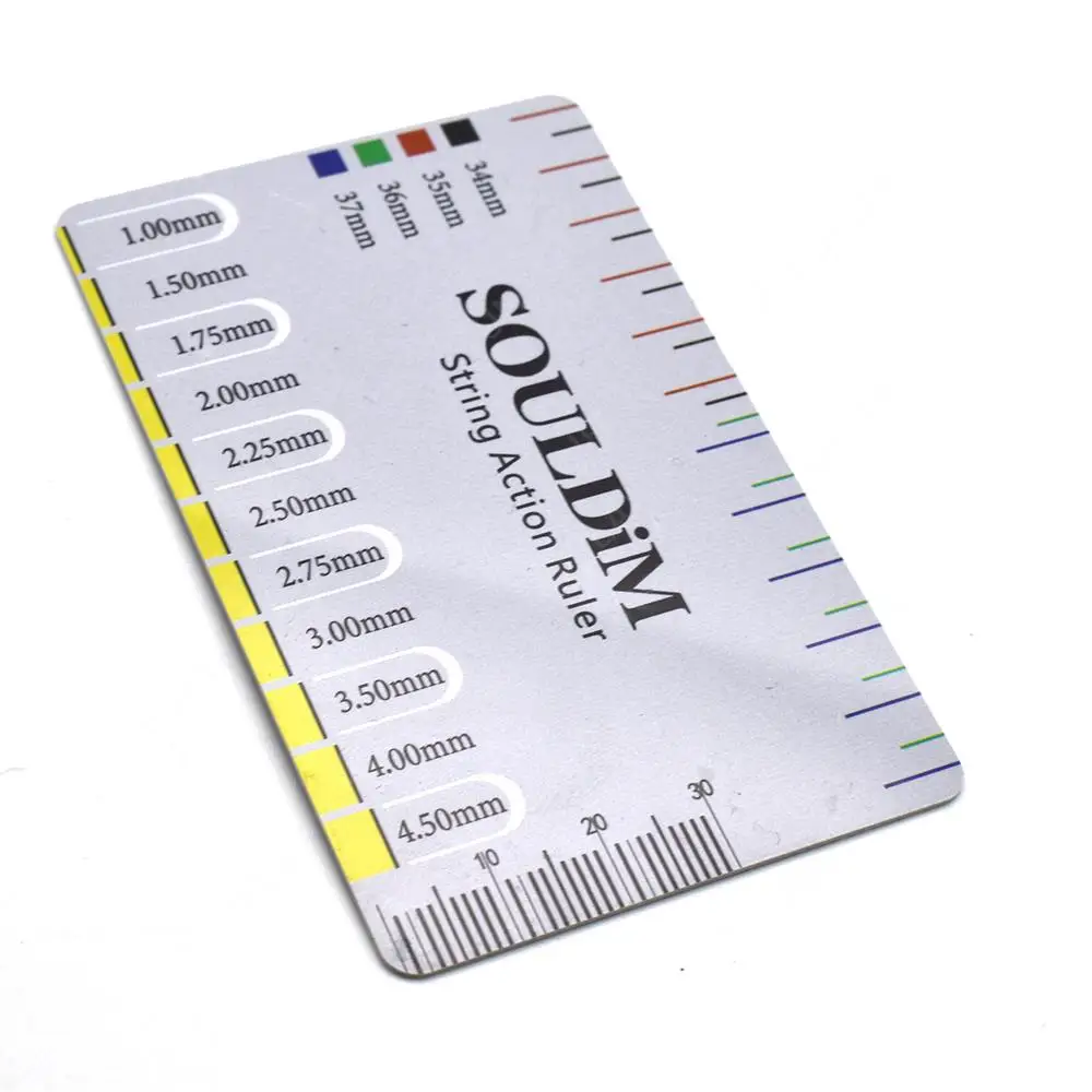 Guitar String Action Gauge String Pitch Ruler Measuring Tool for Bass Classical Electric Acoustic Guitar Parts 1pcs