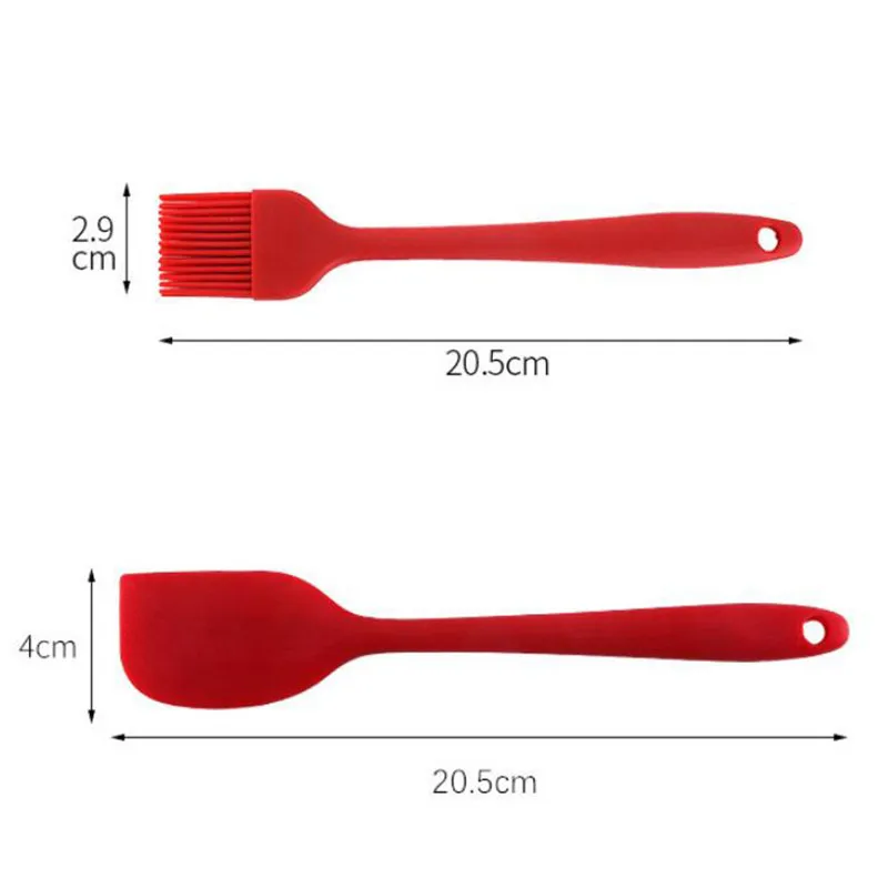 3Pcs Silicone Oil Basting Brush BBQ Tongs Set Cake Cream Scraper Butter Smoother Kitchen Grill Food Meat Tongs Barbecue Tools food tongs