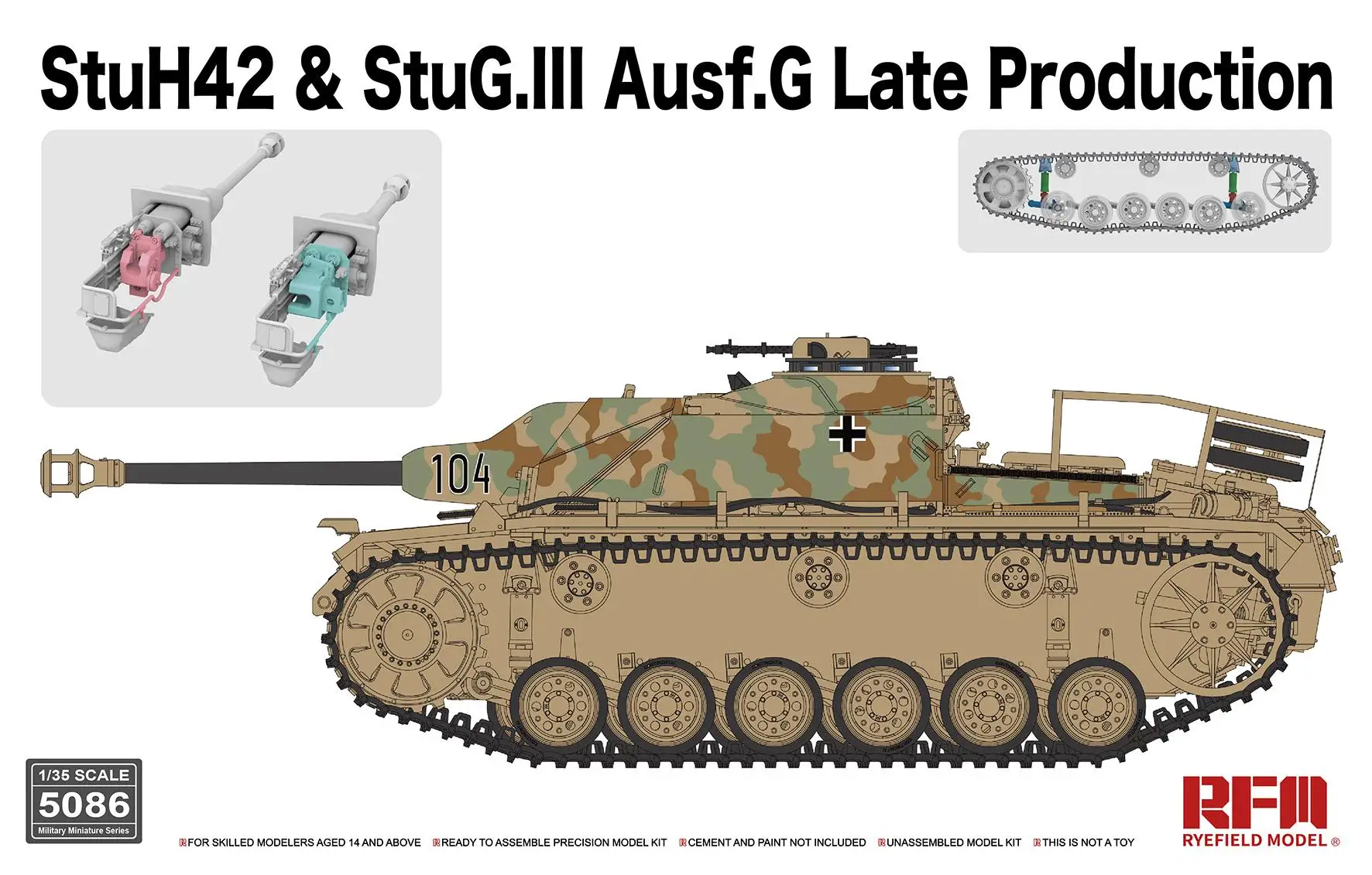 

Rye Field Model RFM RM-5086 1/35 scale StuH42 & StuG.III Ausf.G Late Production