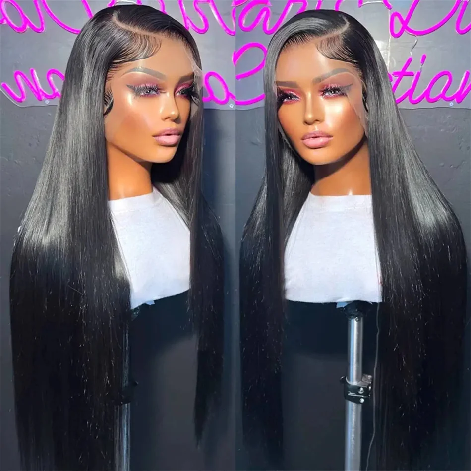 

13x4 Hd Lace Straight Frontal Wig Pre Plucked Brazilian 100% Remy Hair Bone Straight Lace Front Wigs Human Hair