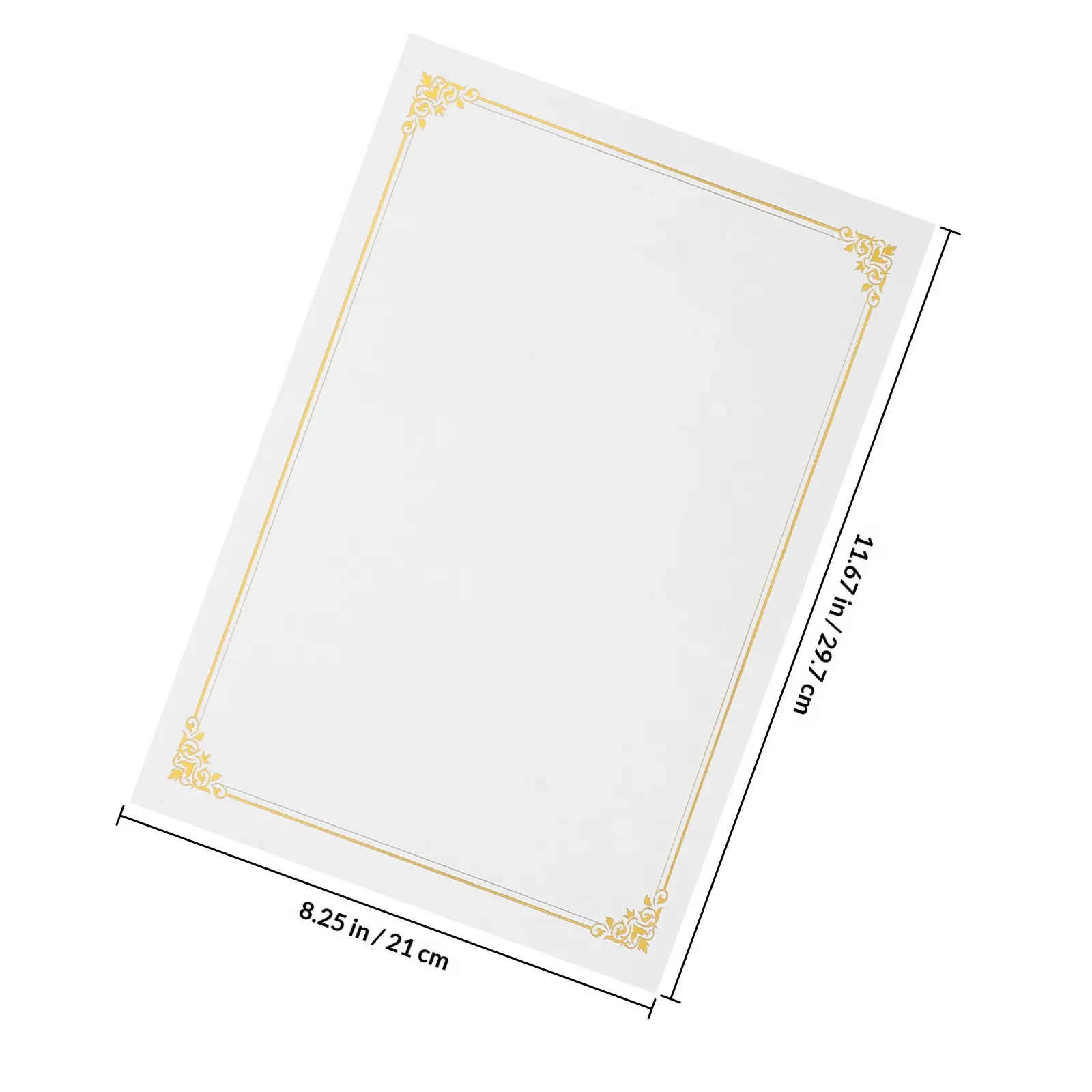 10Pcs 인증서 용지 A4 졸업 수료증용 빈 졸업장 용지 인쇄 가능 쓰기 가능 인증서 용지