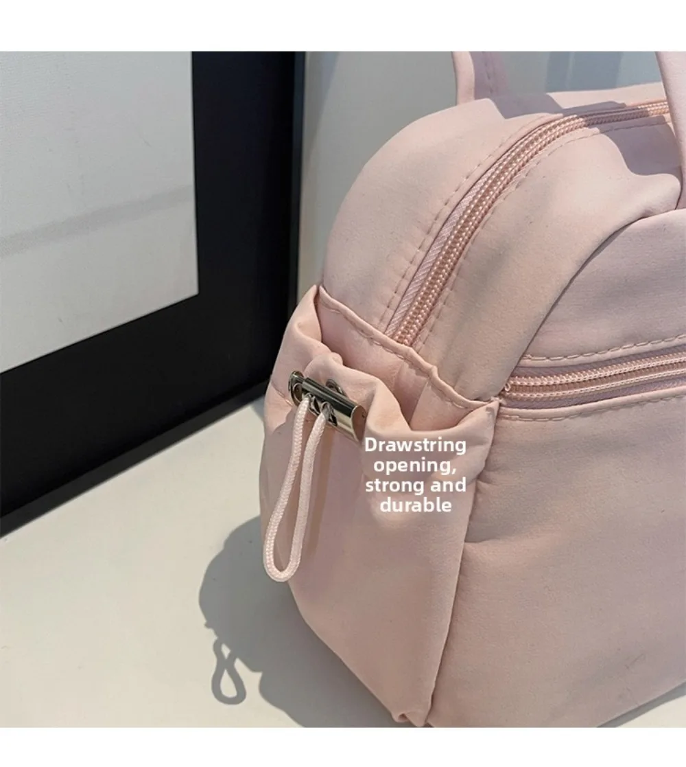 Fashion Solid Color Shoulder Bag Large Capacity Lightweight Tote Bags Nylon Handbag Women