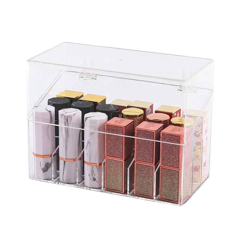 Clear 24/40 Grid Lipstick Stand Case Makeup Organizer Storage Box Lipstick Display Stand Holder Cosmetic Jewelry Organizer Box storage box makeup organizer jewelry box makeup storage box cosmetic storage box jewelry organizer