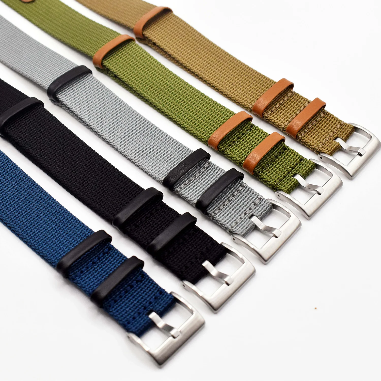 Versatile Canvas Nylon and Leather Watch Strap, Soft and Stylish
