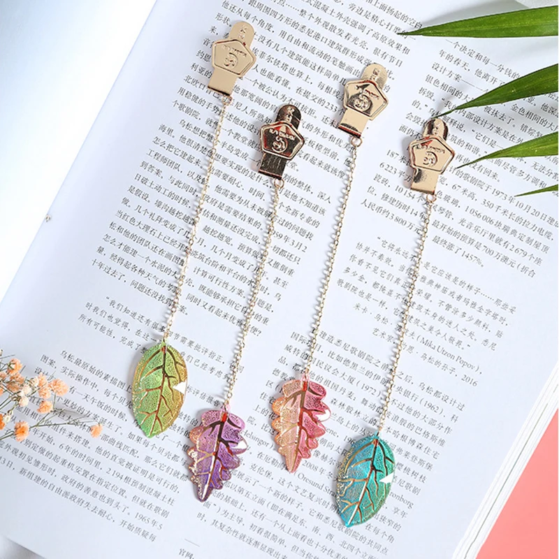 Bookmarks stationery supplies creative binder bookmark cute cherry blossoms colorful leaves snowflake design student teacher gift stationery floral painting bookmark