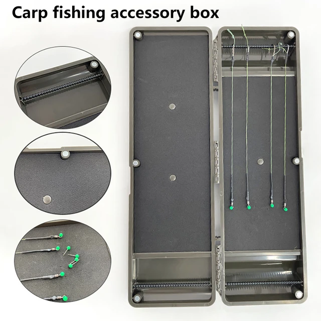 Plastic Carp Fishing Box Large Capacity with Pins Fishing Lures Box  Portable Lightweight Collision Resistant Outdoor Accessories