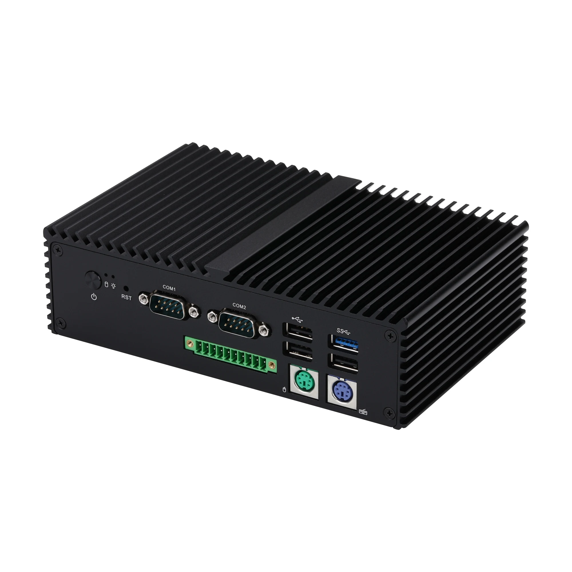 Qotom Q10922X Fanless Mini PC N100,Quad core,AES-NI 5 Serial port,7USB2.0,USB3.0,GPIO 2PS2 VGA Firewall Mini PC 4
