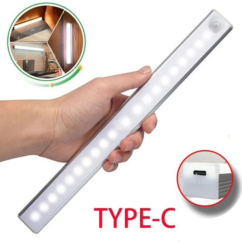 LED Night Light Wireless Motion Sensor for Kitchen Bedroom Detector Cabinet Staircase Backlight