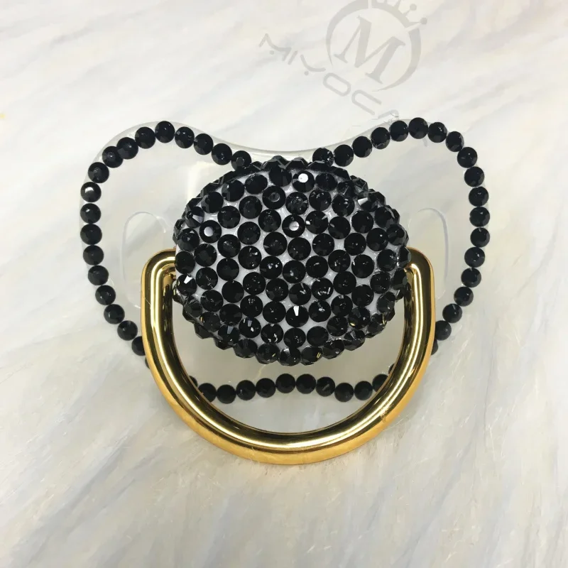 Silicone Pacifier MIYOCAR handmade rhinestone pacifier queen and King style dummy ideal gift baby