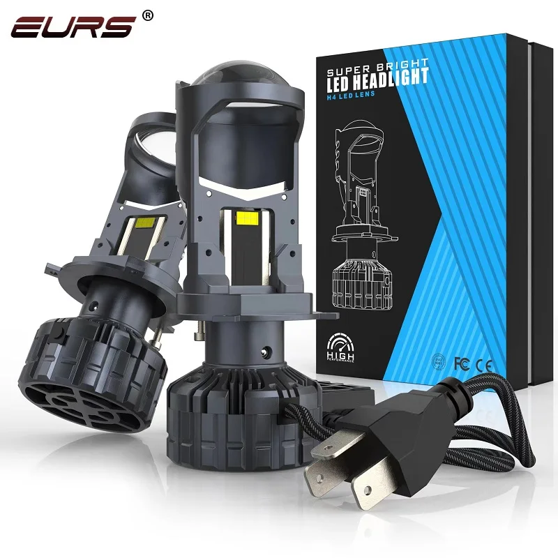 

EURS 2PCS H4 LED Automotive Headlamp Bulb Lens Projector 110W 10000LM 6000K Integrated Fog Lamp Automotive Bulb