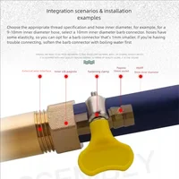 ข้อต่อทองเหลืองแบบ Pagoda สำหรับท่อ ขนาด 4 มม.-25 มม. แบบเกลียว 1/2 นิ้ว 3/4 นิ้ว BSP ข้อต่อทองแดง ตัวเชื่อมต่อ ตัวแปลง 4