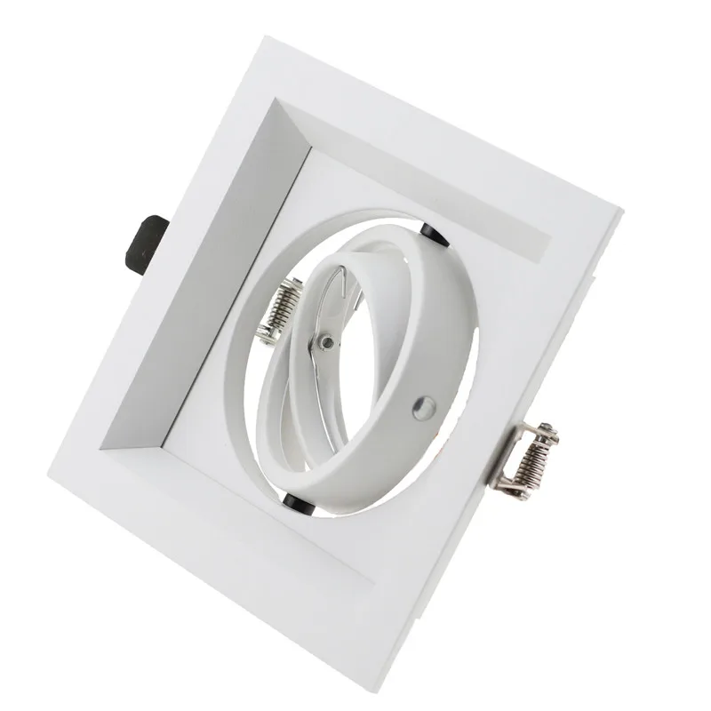 Adjustable square MR16 GU10 frame mr16 fixture down light LED Downlight Downlight Fixture LED Down light Frame for bathroom