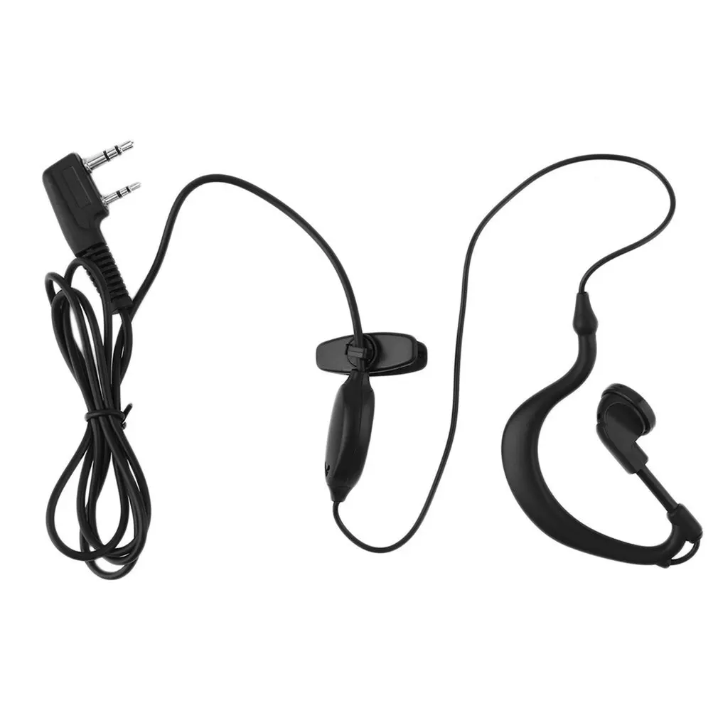 

2 PIN Earpiece Headset PTT MIC 1m Ear Hook Walkie Talkie Earbud Interphone Earphone Earpiece for Baofeng Radio UV 5R 888s