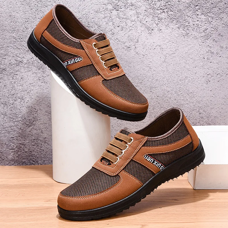

Summer Men's Sandals High Quality Comfortable Flat Bottom Breathable Shoes Driving and Working Men's Shoes