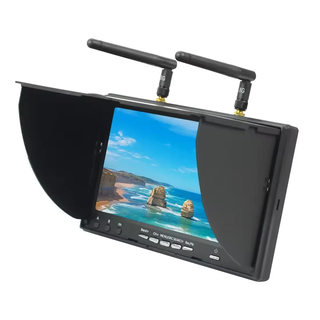 Moniteur FPV 7 pouces 5.8G 40CH DVR Batterie Intégrée