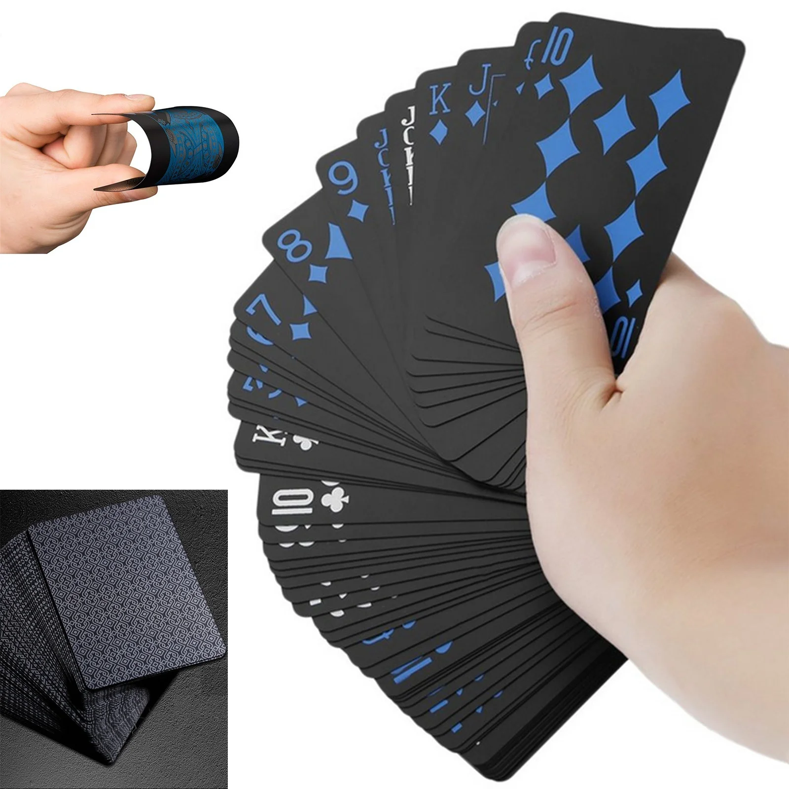 Waterproof PVC Frosted Opaque Playing Cards Plastic Board Game Texas Black Poker Cards Tarot Playing Card Board Magic Gift