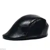 Man Berets Leather British Vintage Flat Caps New Male Solid Gray Black Spring Autumn Winter Adjustable Driver Hats 1