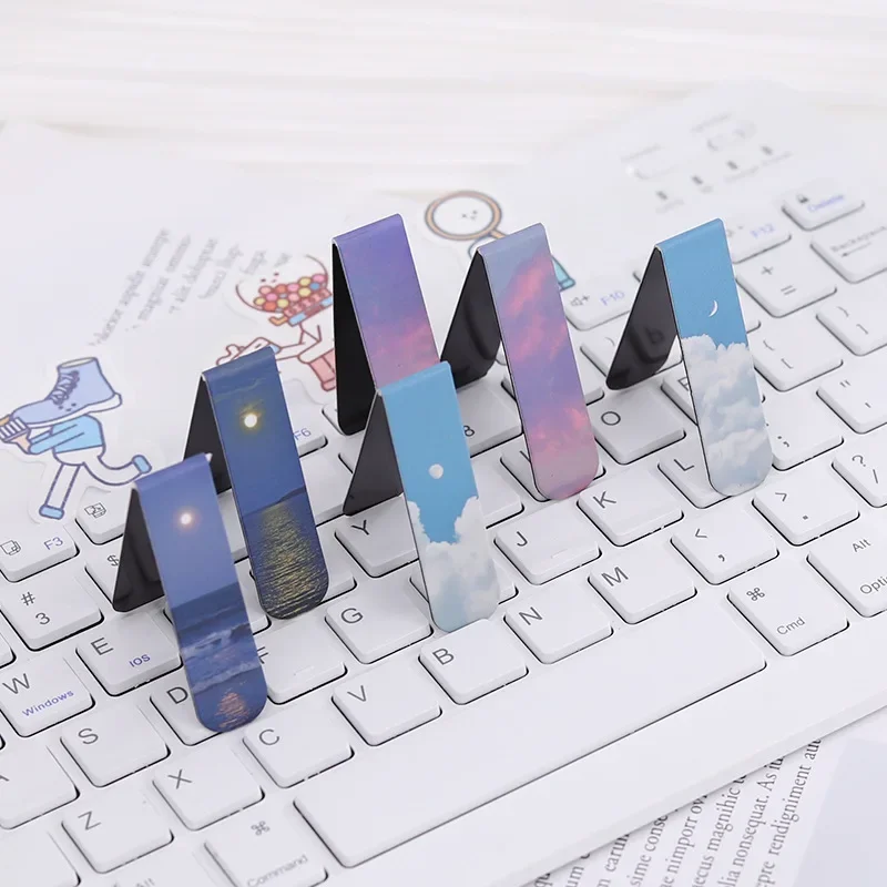 Bookmarks Stationery Supplies Journamm 2pcs/pack Fantasy Landscape Bookmarks for Books Readers School Supplies Creative Stationery Exquisite Gifts for Student