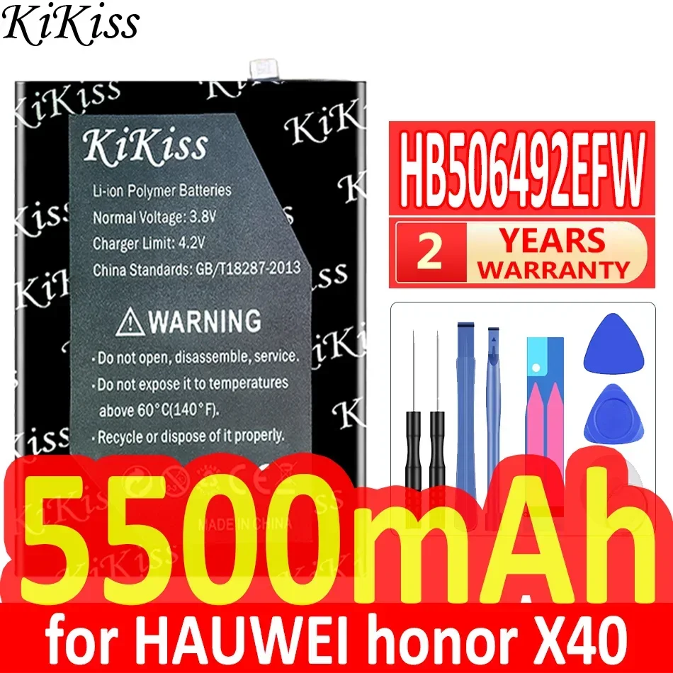 

5500mAh KiKiss Powerful Battery HB506492EFW for HAUWEI honor X40