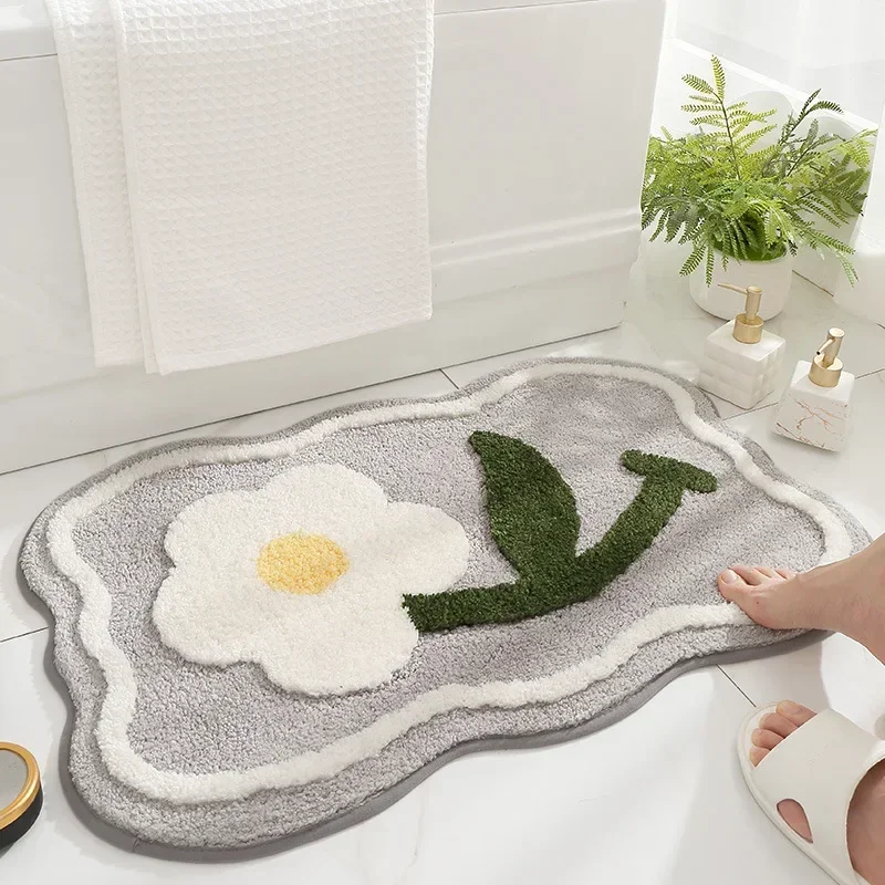 

New toilet door non-slip absorbent mat yellow