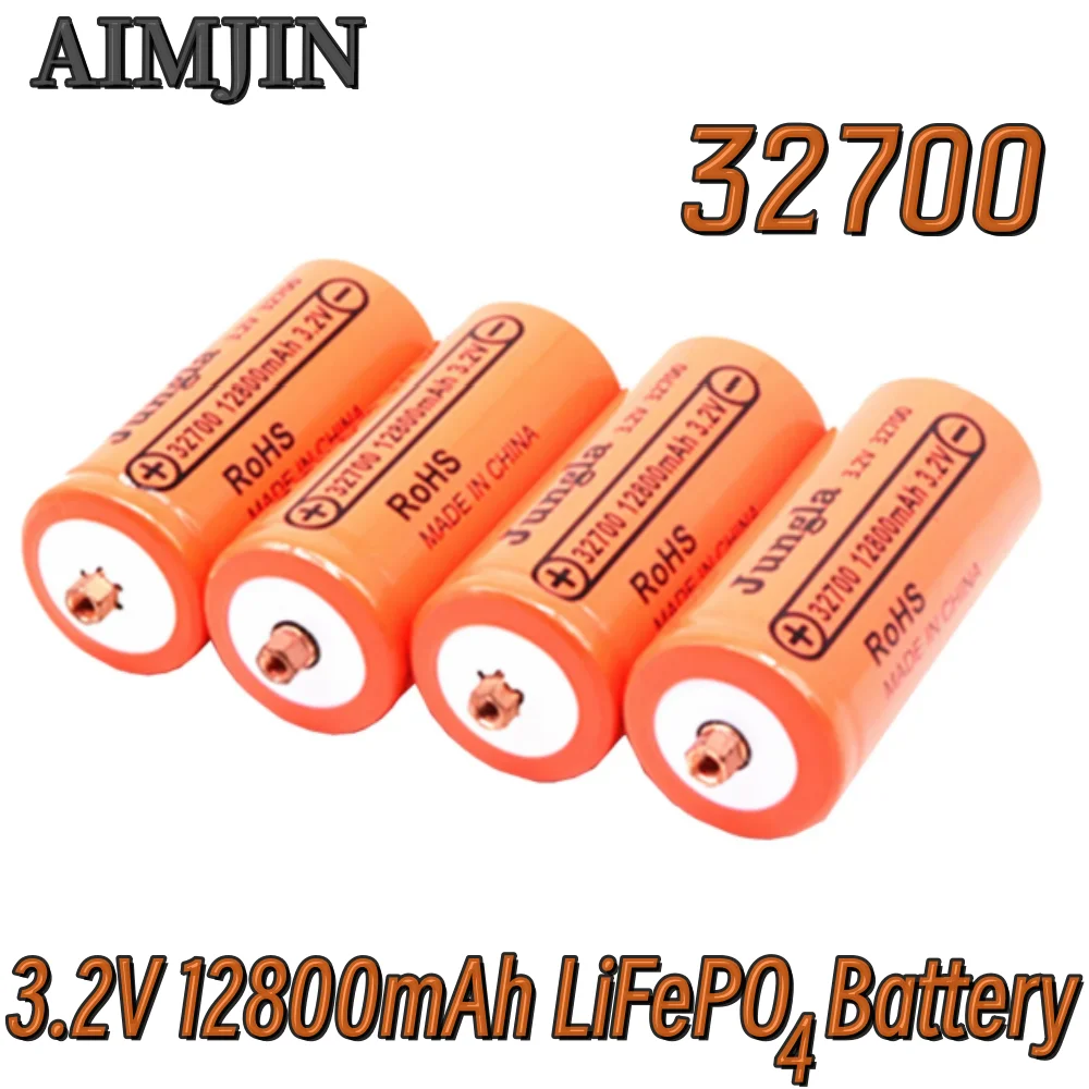 

100% brand new 32700 12800mAh 3.2V lifepo4 rechargeable battery, professional lithium iron phosphate power battery with screws