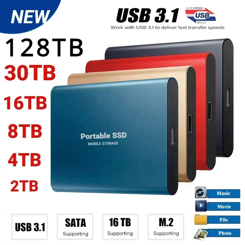 Portable SSD 2TB 8TB External Solid State Drive High Speed USB3.1 Hard Drive M.2 Type-C Interface Storage Disk PC Laptop Mac external ssd