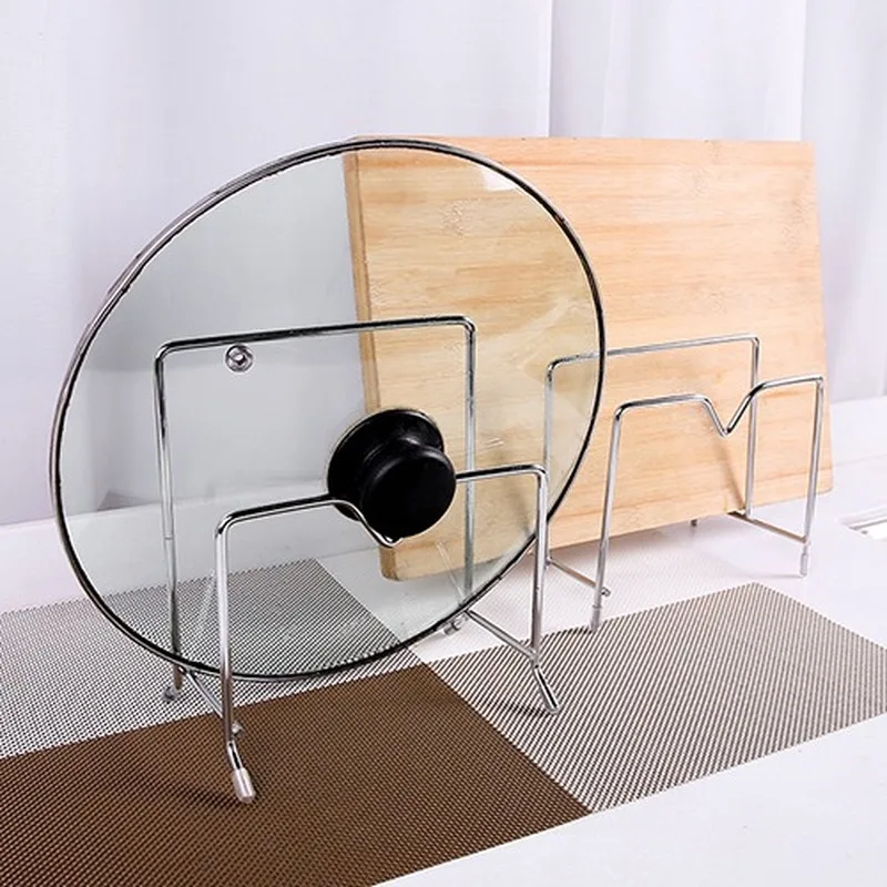 Stainless Steel Kitchen Drainer Knife Rack Shelf Chopping Cutting Board Holder Pot Lid Stand Plates Storage Organizer ZM811