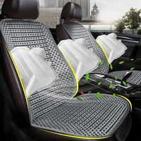 Classic Ice Silk Woven Summer Car Seat Cushion Cover Universal Front Rear Seat Cool Mat Breathable Backrest Cover Auto Interior 2