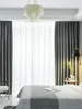 Ins Wind Light Luxury Velvet Fabric Blackout Curtains Simple Modern Full Blackout Bedroom Living Room Solid Color Home Decor 2