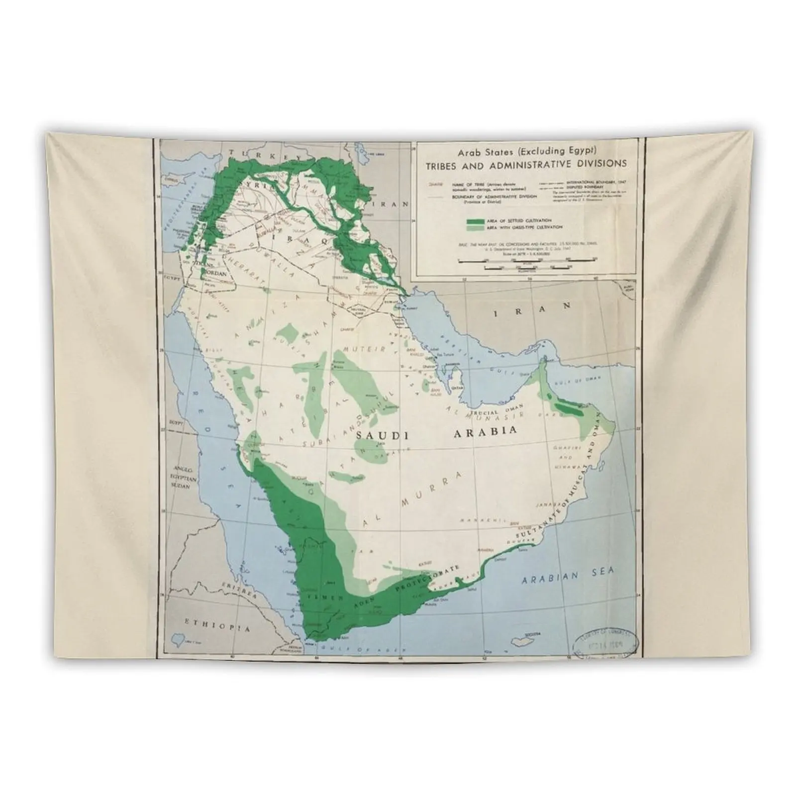 

Arab states (excluding Egypt), tribes and administrative divisions (1947) Tapestry Wall Tapestries Decorative Paintings Tapestry