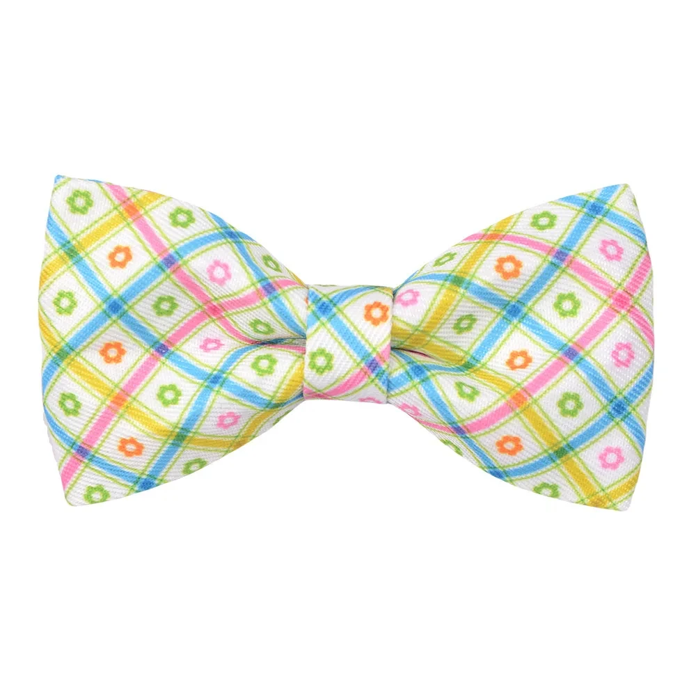 50/100pcs Spring Plaid Style Dog Bowtie Removable Dog Bows Dog Collar Accessories Pets Grooming Accessories Dog Supplies 3