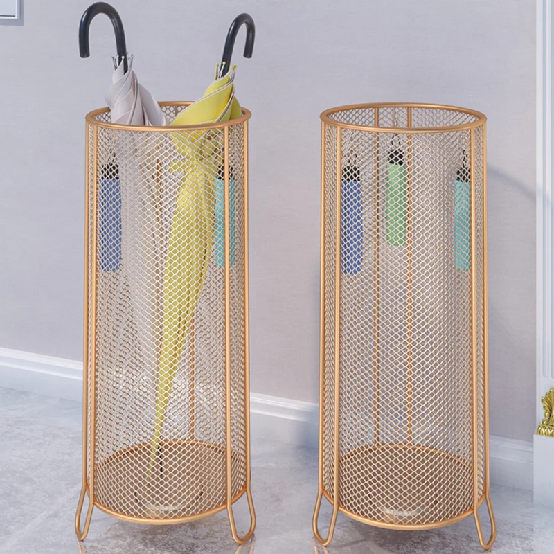 Beach Metal Basket Umbrella Stand Home Gold Hanger Umbrella Clamp Parasol Entryway Porte Parapluie House Decoration GPF30XP