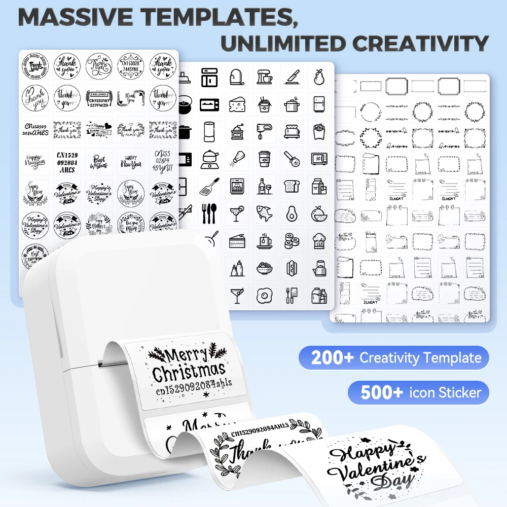 Description Picture 6 of itemPortable Mini Printer Marklife X2 Bluetooth Self Adhesive Sticker Labeller Marklife P50 Inkless Label Printer or 1PK Label Roll