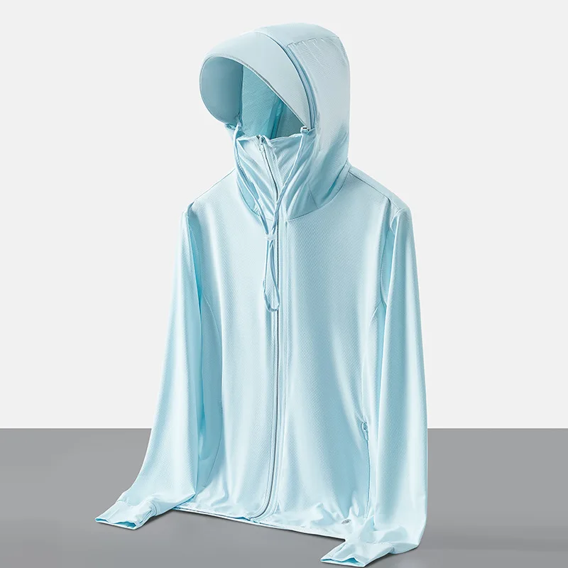 

Летняя дышащая куртка с капюшоном, мужское кожаное пальто с защитой от солнца, ветровка из ультратонкой вискозы, Солнцезащитная куртка, женская одежда