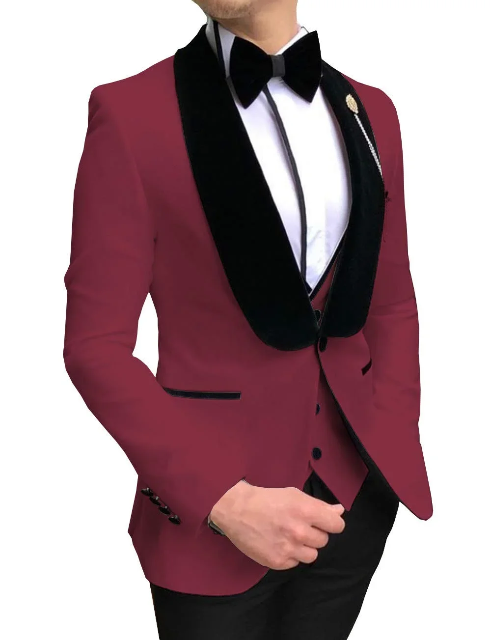 Royal Blue Men Suits Prom Tuxedos Groom Blazer Slim Fit Dinner Party Suit For Men 3 Piece