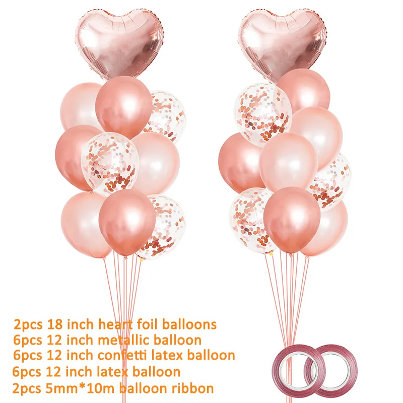 Kits de globos de columna de 2 años, decoración de fiesta de cumpleaños, I  Am Two Baby Boy Girl, suministros de lámina de látex, oro rosa - AliExpress