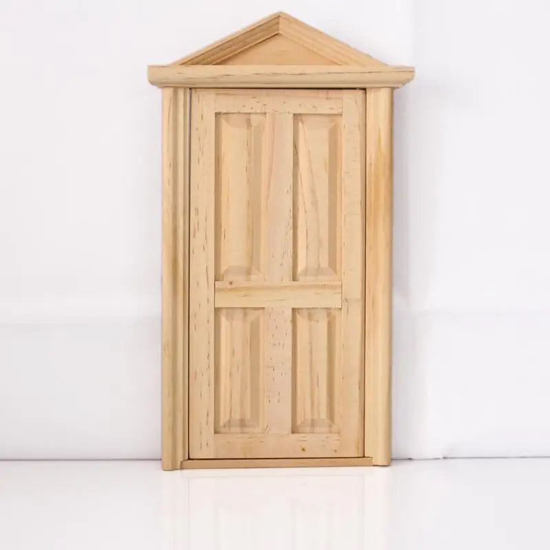 1:12 Miniature Dolls House Furniture Door Design Traditional Style Wood House Decoration