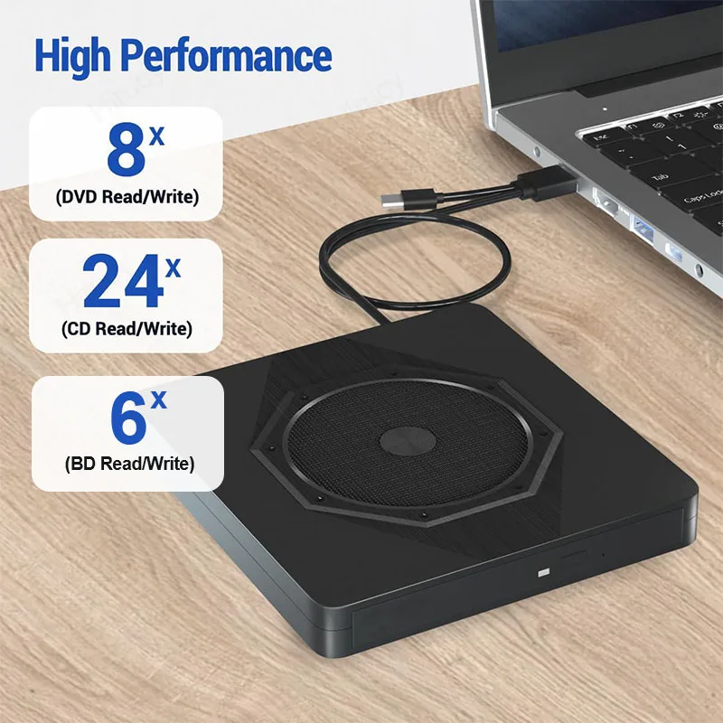 외장 블루레이 광학 드라이브, USB 3.0 3D 블루레이 버너, CD DVD 플레이어, 노트북 PC 컴퓨터, 윈도우 10, 11, 맥용 녹음기