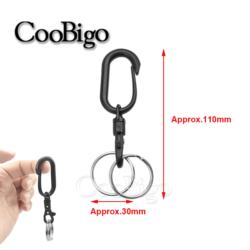 1pcs/pack 1pcs Plastic Snap Hooks Rotary Keychain Paracord Clips Outdoor  Sports Package Accessories Black - AliExpress