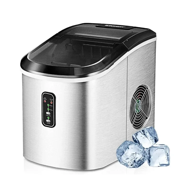 

Hicon Ice Maker Machine Countertop, 26 Lbs in 24 Hours, 9 Cubes Ready in 6 Mins, Electric Ice Maker and Compact Potable Ice Mak