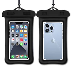 Universal IPX8 Waterproof Phone Case - Swim-Ready Protective Pouch - 3 Pieces (Black)