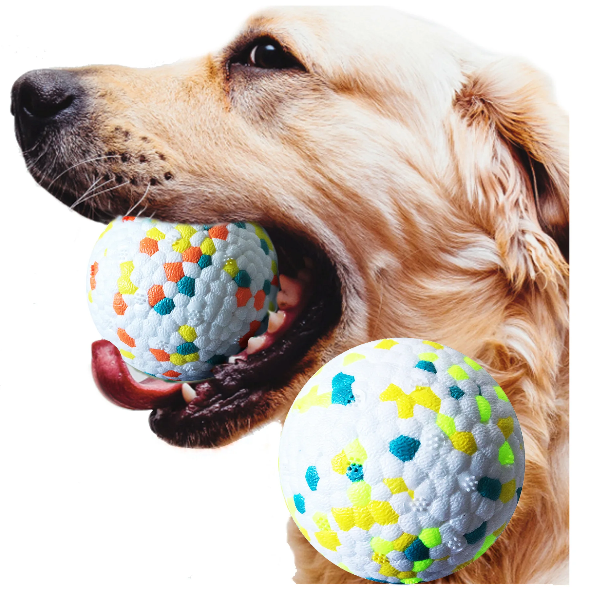 Dog Bite Ball Durable Resistant High Elasticity Interactive Dog Toys Balls Chew Toy for Large Dogs, Medium & Small Dogs